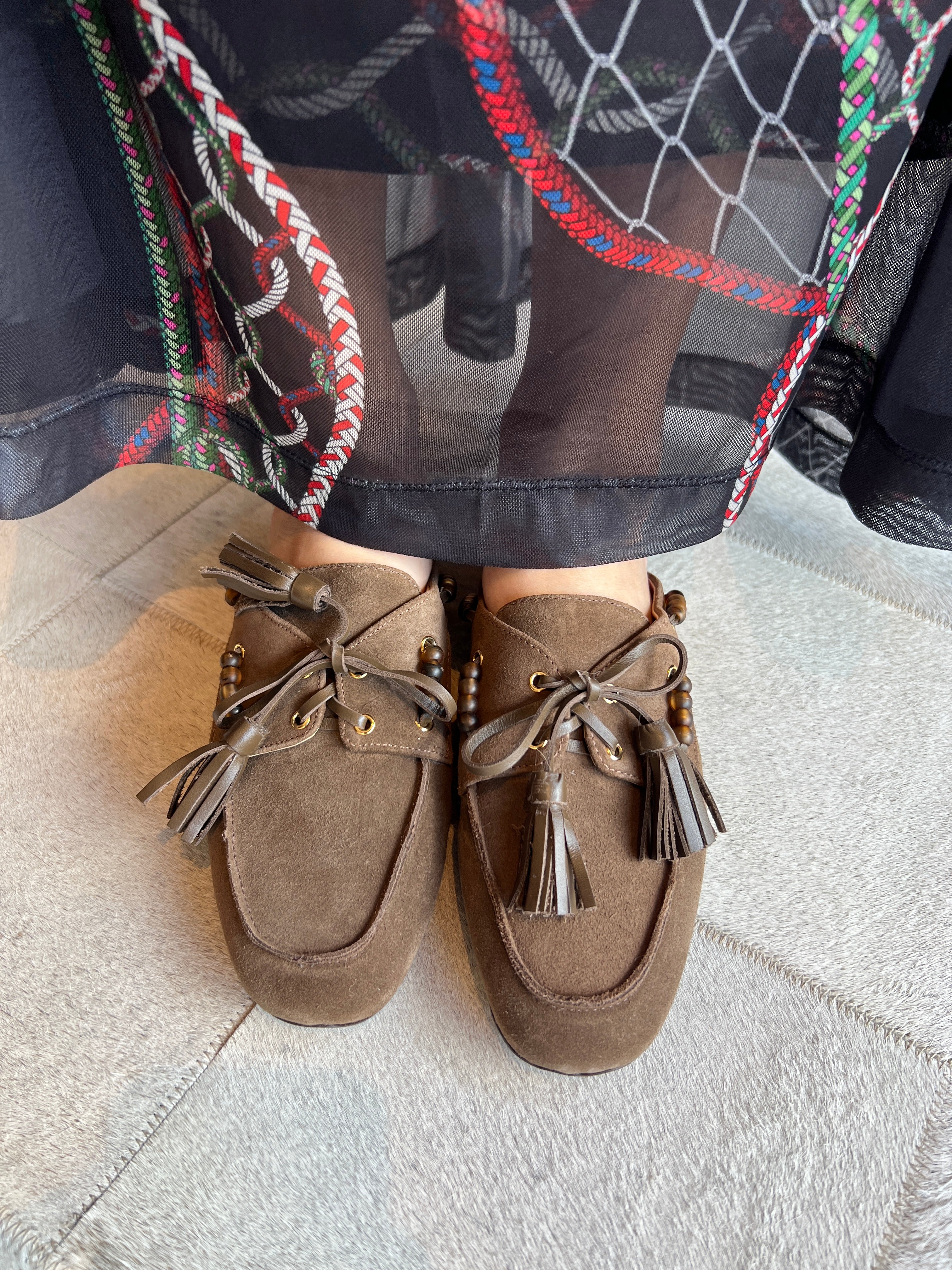 MULE LOAFER EM CAMURÇA CAFE