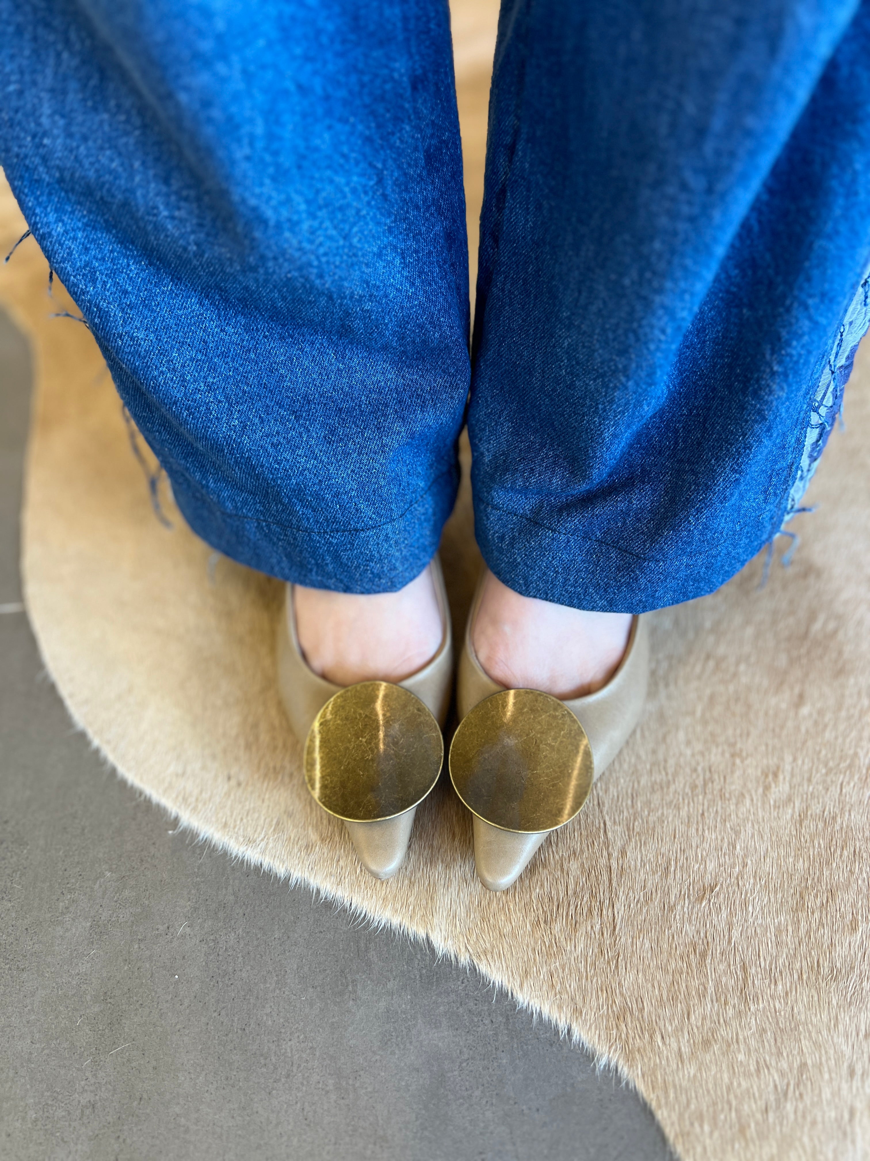 SLINGBACK COURO CIMENTO CECCONELLO