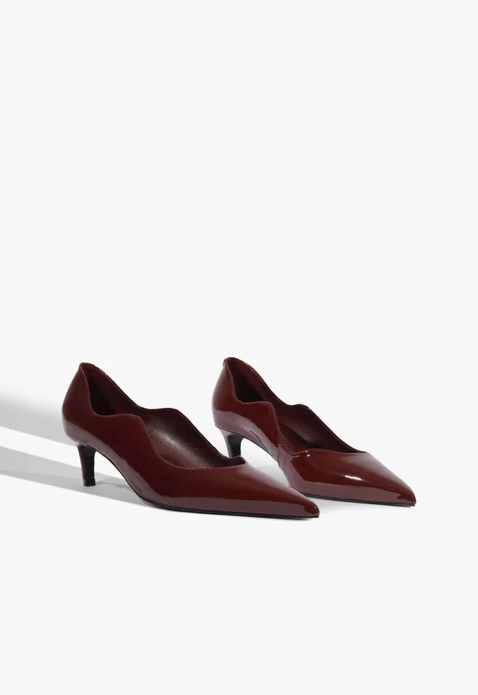 Scarpin Ophelia Couro Vinho SCHUTZ