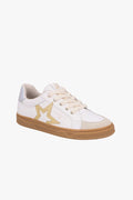 TÊNIS EM COURO OFF WHITE COM DETALHE DE ESTRELA