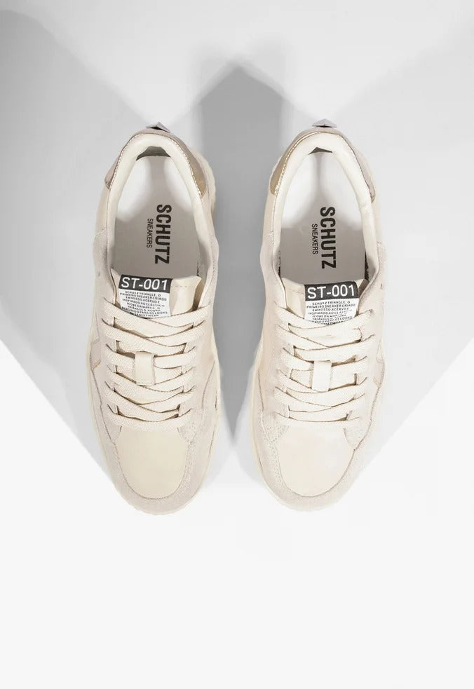 TENIS ST001 COURO OFF E DOURADO SCHUTZ S2185300010149U34