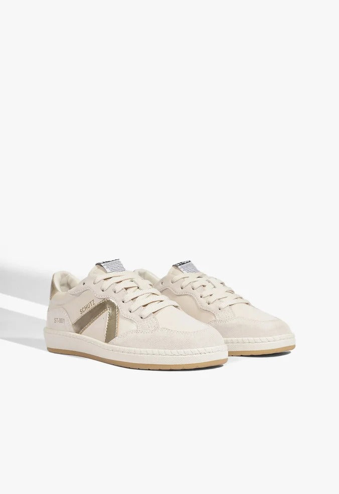 TENIS ST001 COURO OFF E DOURADO SCHUTZ S2185300010149U34