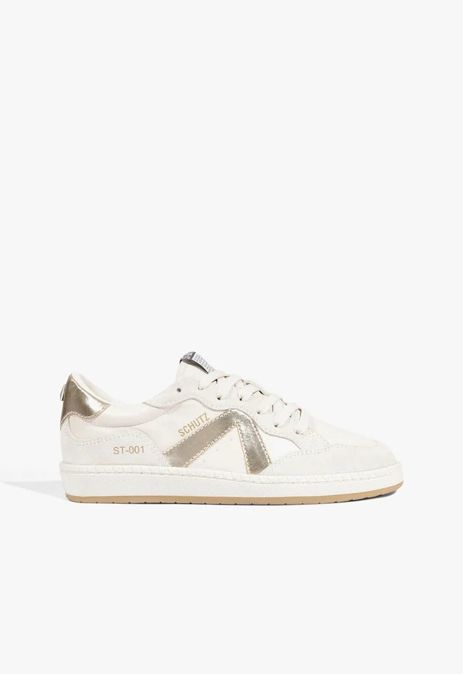 TENIS ST001 COURO OFF E DOURADO SCHUTZ S2185300010149U34