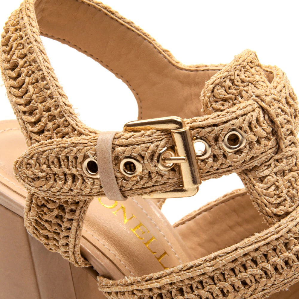 SANDALIA NUDE BORDADO SALTO CECCONELLO 2759008-0001-34